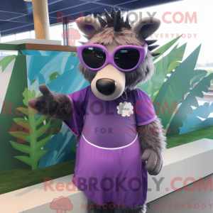 Lavendel villsvin maskot...