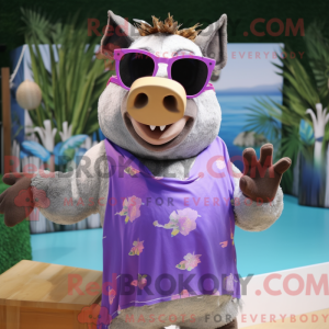 Lavendel villsvin maskot...