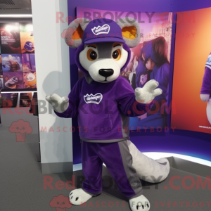 Paars Dingo mascottekostuum...