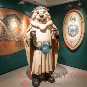 Tan Celtic Shield mascot...