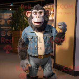 Grå chimpanse maskot...