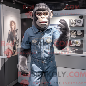 Grå chimpanse maskot...