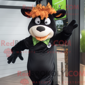Máscara de vaca preta...
