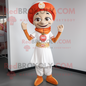 Cream Tikka Masala mascot costume character dressed with a Jeggings and Anklets