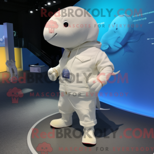 Kremowa maskotka Beluga...