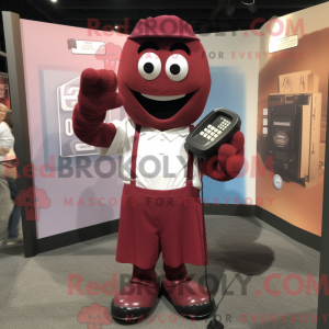 Maroon Phone maskot...