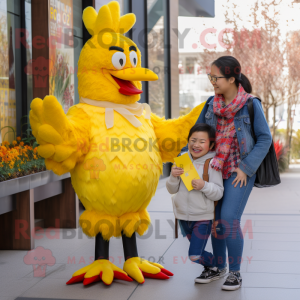 Yellow Rooster mascotte...