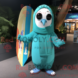 Turquoise Surfboard mascot...