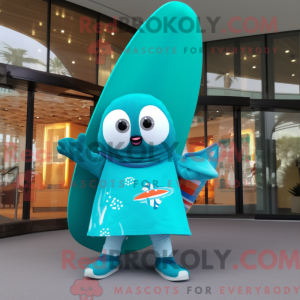 Turquoise Surfboard mascot...
