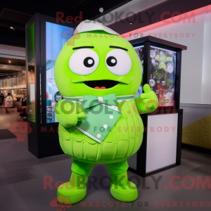 Lime grøn Dim Sum maskot...