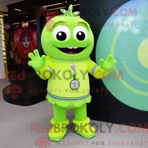 Postava maskota Lime Green...