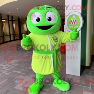 Lime Green Dim Sum mascot...