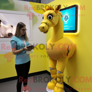 Yellow Horse mascot costume...