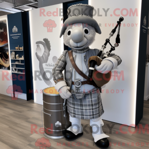 Sølv sækkepibe maskot...