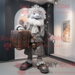 Sølv sækkepibe maskot...