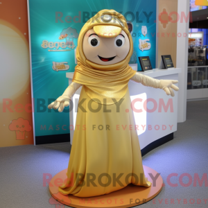 Guld vedhæng maskot kostume...