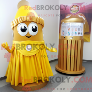 Guld vedhæng maskot kostume...