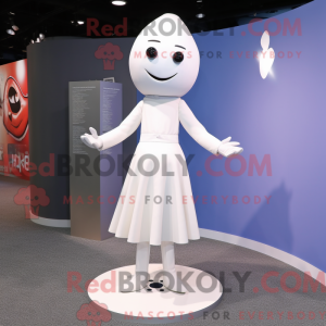 Wit Acrobat-mascottekostuum...