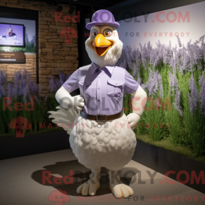 Lavendel høner maskot drakt...
