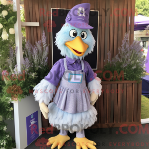 Lavendel høner maskot drakt...