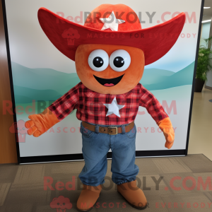 Red Starfish mascot costume...