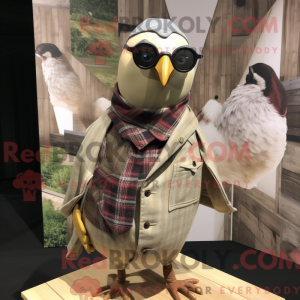 Tan Pigeon-mascottekostuum...