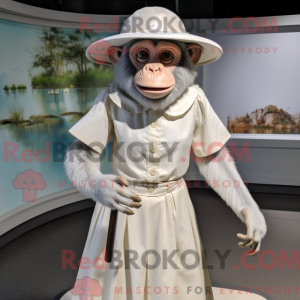 Hvid chimpanse maskot...
