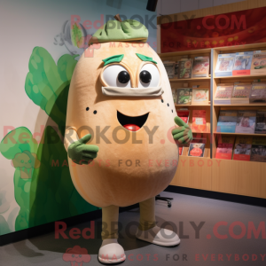 Tan Melon maskotdraktfigur...