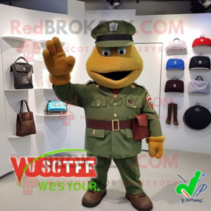 Rustgrønn Beret maskot...