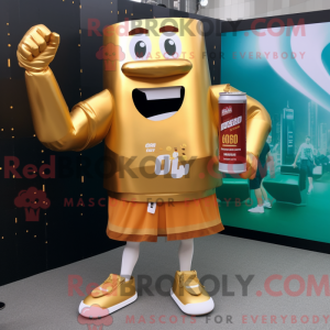Gold Soda Can maskot...