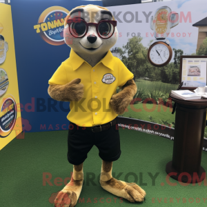 Yellow Meerkat mascot...