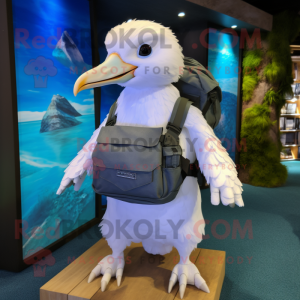 Hvit albatross maskot drakt...