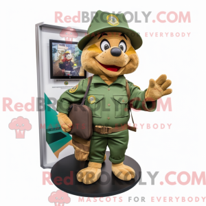 Gold Green Beret mascot...