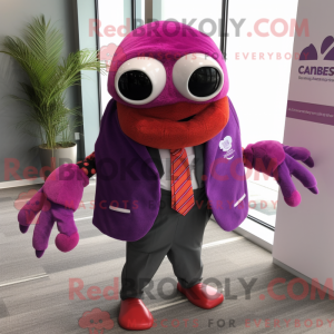 Magenta eremitkrabbe maskot...