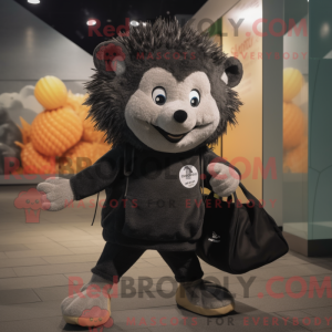 Black Hedgehog mascotte...
