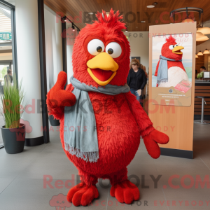 Red Chicken Parmesan maskot...