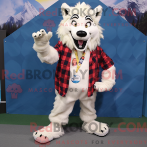 Crème Wolf-mascottekostuum...
