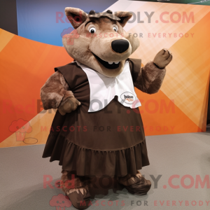 Brown Wild Boar mascot...