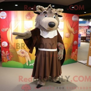 Brown Wild Boar mascot...