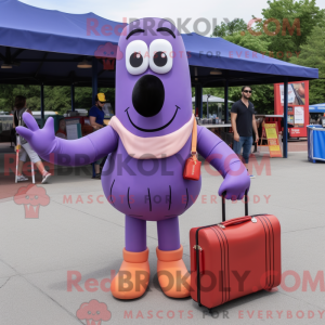 Personaggio mascotte viola...