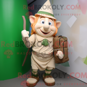 Beige Leprechaun Hat maskot...