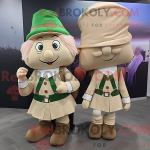 Beige Leprechaun Hat maskot...