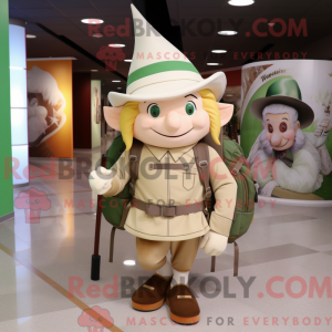 Beige Leprechaun Hat maskot...