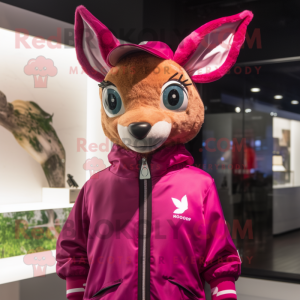 Magenta rådyr maskot drakt...