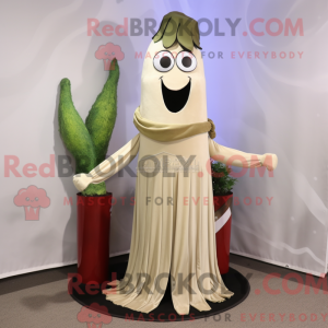 Beige asparges maskot...