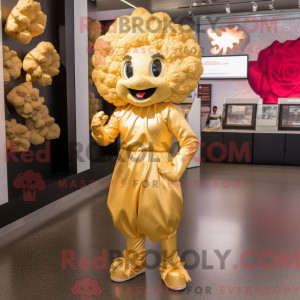 Guld blomkål maskot kostume...