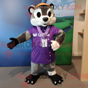 Purple Badger mascot...