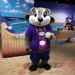 Purple Badger mascot...
