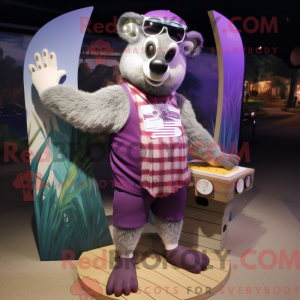 Purple Badger mascot...