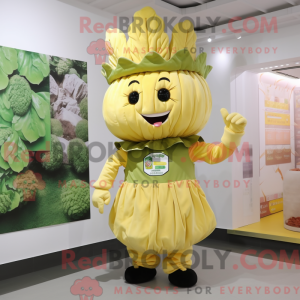 Goudkool mascottekostuum...